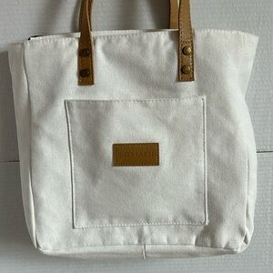 Cozy Earth white canvas tote bag.